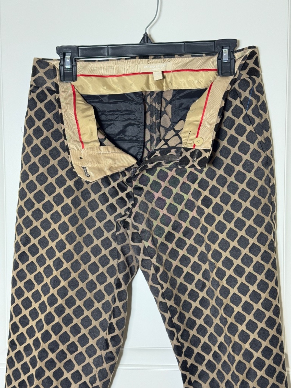 BANANA REPUBLIC CAMDEN CROPPED PANTS BLACK MOJAVE PRINT SIZE 6 - Picture 8 of 11